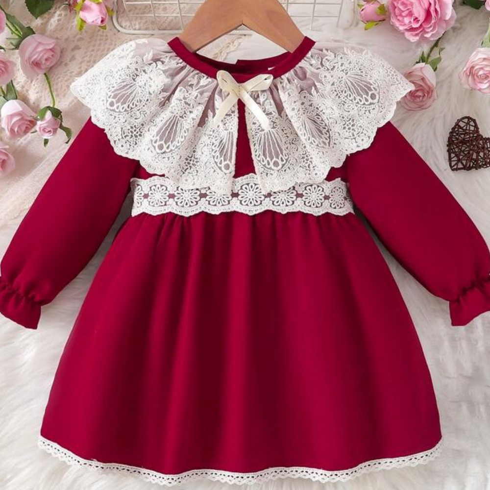 Baby Girl Red Lace Dress